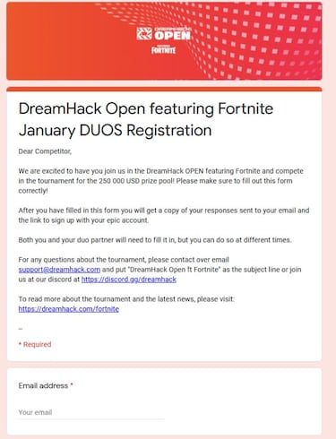 Torneo Dreamhack Open Online de Fortnite: cómo registrarse, fechas, horarios y premios