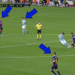 Para crisma navideño, el último majestuoso regate de Messi en 2018: todos ensimismados mirando