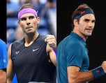 What is Federer’s head-to-head with Nadal and Djokovic and in which tournaments have they never met?