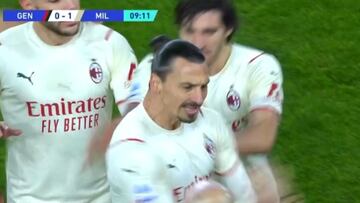 Con 40 años mete este gol de tiro libre y lo celebra así: locura total de Ibrahimovic