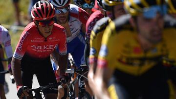 MEGEVE, FRANCE - AUGUST 15: Nairo Alexander Quintana Rojas of Colombia and Team Arkea - Samsic / during the 72nd Criterium du Dauphine 2020, Stage 4 a 153,3km stage from Ugine to Megeve 1458m / @dauphine / #Dauphiné / on August 15, 2020 in Megeve, France. (Photo by Justin Setterfield/Getty Images)