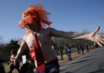 La Half-Naked Marathon es una iniciativa para reivindicar una mayor concienciación con el medio ambiente en Beijing.