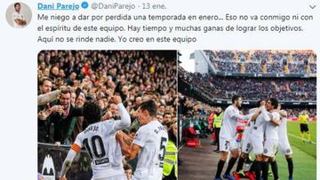 El tuit premonitorio de Parejo en enero: "Me niego a dar la temporada por perdida"