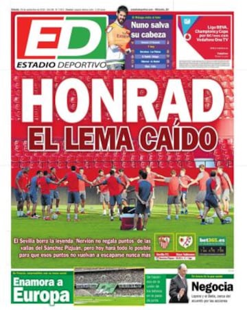 Portadas de la prensa deportiva