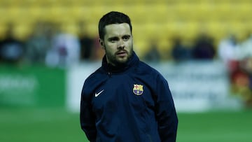 Jonatan Giraldez, en un partido con el Barcelona. 