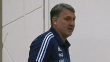 Martino, antes de comparecer en rueda de prensa.