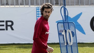 Tiago durante un entrenamiento. 