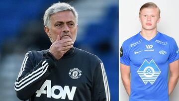 José Mourinho y Erling Braut Haland.