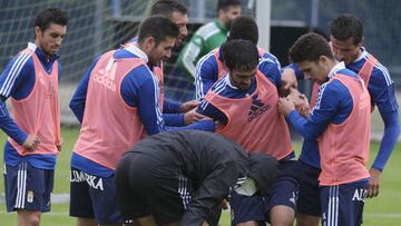 22/09/21 ENTRENAMIENTO DEL REAL OVIEDO 
 ARRIBAS LESION 