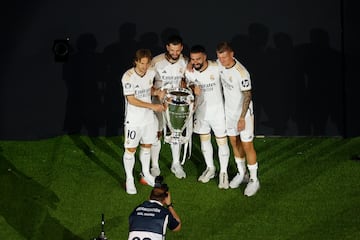 Modric, Nacho, Carvajal y Kroos en el Bernabéu.