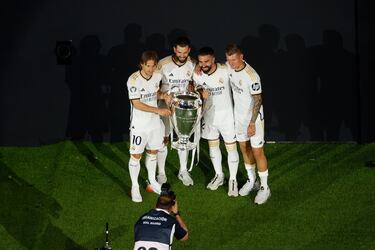 Modric, Nacho, Carvajal y Kroos en el Bernabéu.
