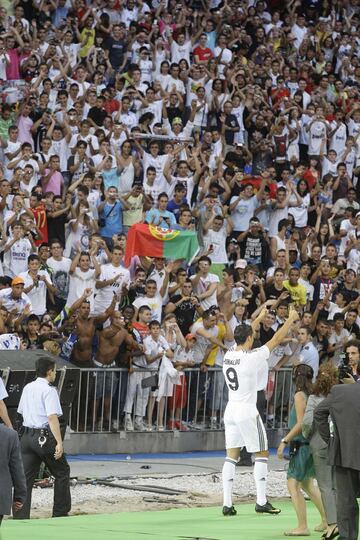 Cristiano Ronaldo en el estadio Santiago Bernabéu.