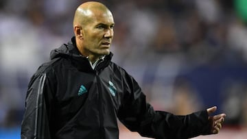 Zidane en el partido del Madrid ante el MLS All Star.