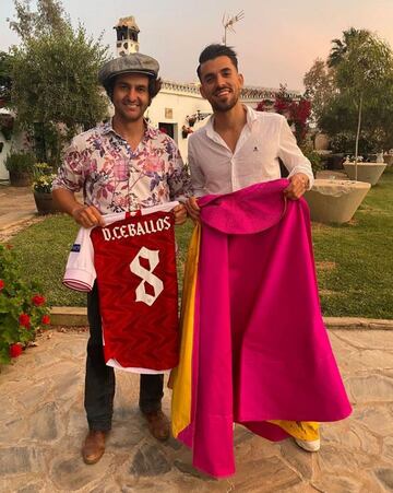 Dani Ceballos disfruta de los toros, una de sus aficiones. 