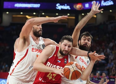 Nikita Kurbanov y Marc Gasol.