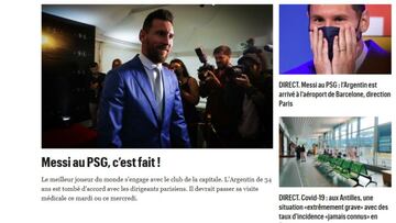 La prensa francesa exaltada con la llegada de Messi