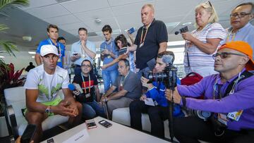 Rafa Nadal durante un encuentro con los medios en Miami.