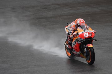 Marc Márquez durante la la calificación del Gran Premio de Malasia. 