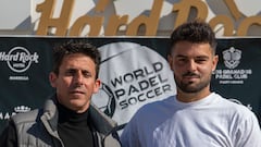 José Bernal con el ex jugador del Mónaco Alejandro Alonso.