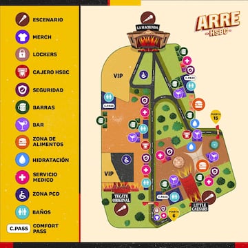 Mapa del festival Arre.
