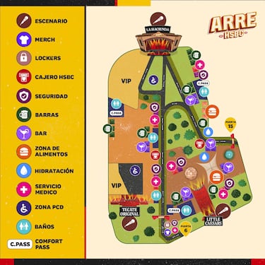 Festival Arre 2023: Mapa del festival, horarios y rutas para llegar