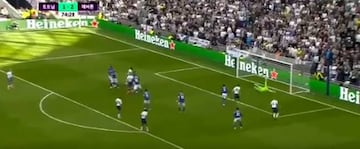 El gol de falta de Eriksen al Everton.