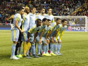 Once inicial del Astana.