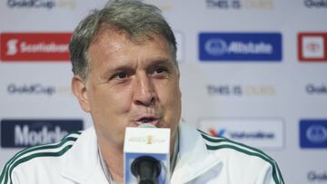 Gerardo Martino en conferencia de prensa al finalizar el partido entre México y Cuba.