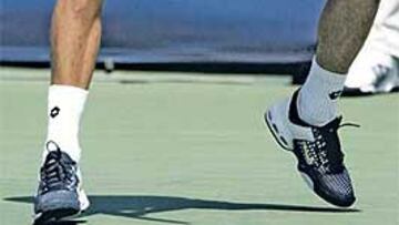 <b>BUEN TORNEO. </b>Juan Carlos Ferrero intenta devolver un cañonazo enviado por Roddick.