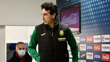 Unai Emery, antes de la rueda de prensa.