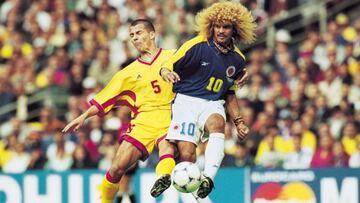 Carlos Valderrama en el Mundial de 1998