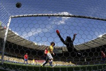 El gol de Brasil fue anotado por David Luiz en el minuto 17 tras centro de Neymar. Era el 1-0.