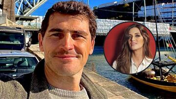 Iker Casillas durante uno de sus últimos viajes a Oporto. En el montaje, Sara Carbonero.