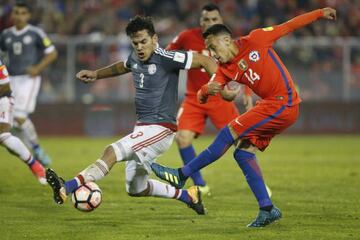 Orellana pictured in action for Chile agaist Paraguay this week.