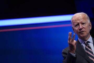 Democratic presidential nominee and former Vice President Joe Biden delivers remarks after a virtual coronavirus briefing with medical professionals on September 16, 2020 in Wilmington, Delaware.