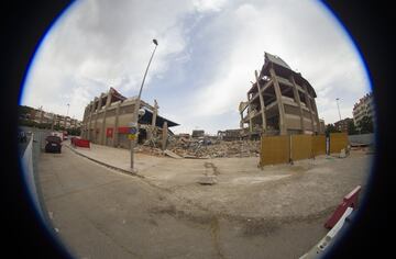 El avance de las obras de demolición del templo rojiblanco.