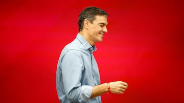Spain's Socialist leader and Prime Minister Pedro Sanchez arrives at executive meeting at their headquarters in Madrid, Spain, July 24, 2023. REUTERS/Juan Medina