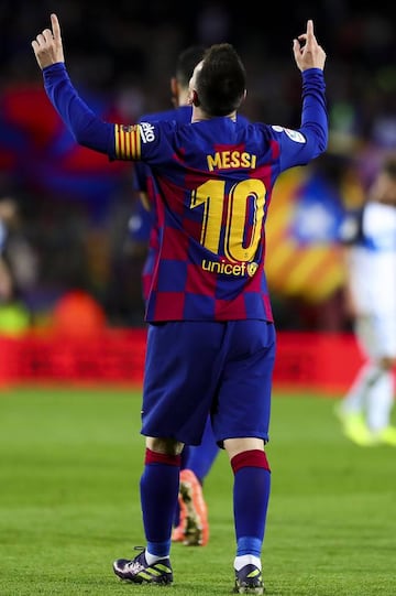 Familiar sight | Messi scores again.