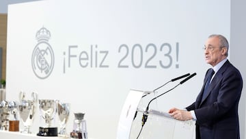 Florentino Pérez, en su discurso durante la comida navideña de las plantillas de fútbol y baloncesto del Real Madrid.