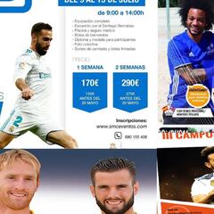 Los Campus de verano de los futbolistas del Real Madrid
