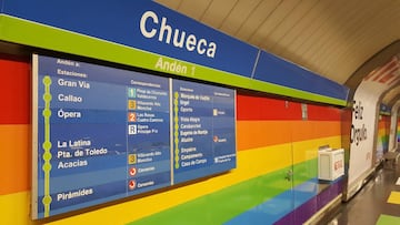Así sería el Metro de Madrid si homenajeara al Orgullo Gay