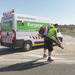 De árboles caídos a agujeros en la carretera: así protegen a los ciclistas y el recorrido