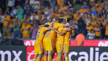   Francisco Sebastian Cordova celebrates his goal 1-0 of Tigres during the game Tigres UANL vs Puebla, corresponding to Requalification of the Torneo Clausura 2023 of the Liga BBVA MX, at Universitario Stadium, on May 07, 2023.

<br><br>

 Francisco Sebastian Cordova celebra su gol 1-0 de Tigres durante el partido Tigres UANL vs Puebla, Correspondiente a la Recalificacion del Torneo Clausura 2023 de la Liga BBVA MX,en el Estadio Universitario, el 07 de Mayo de 2023.