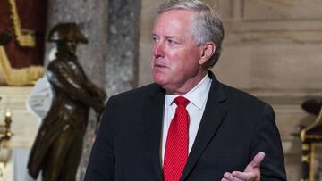 El jefe de gabinete de la Casa Blanca, Mark Meadows, habla con los reporteros en el Capitolio de los EE. UU. en Washington, DC, EE. UU. El 22 de agosto de 2020.