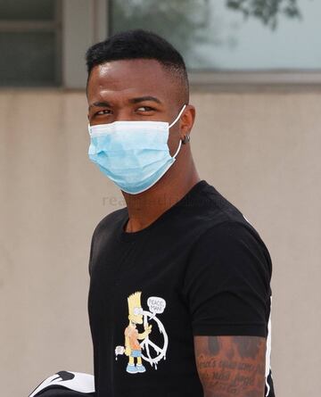 Vinicius durante las pruebas médicas realizadas esta mañana en la Ciudad Deportiva del Real Madrid. 