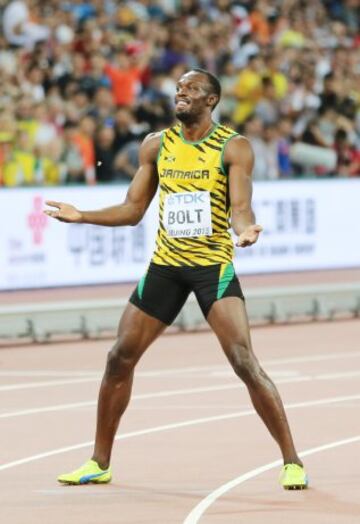 Victoria de Usain Bolt en la final de 100m del Mundial de Atletismo de Pekín 2015.