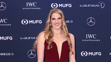 La nadadora y miembro de la Laureus Academy Missy Franklin, en la alfombra rojda de los Laureus World Sports Awards de 2019 en Mónaco.