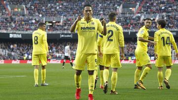 Bacca celebra un gol con el Villarreal.