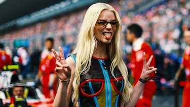 Anya Taylor-Joy durante el Gran Premio de Japón de la Fórmula 1.