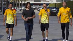 Xavi, Puyol, Iniesta y Vald&eacute;s.